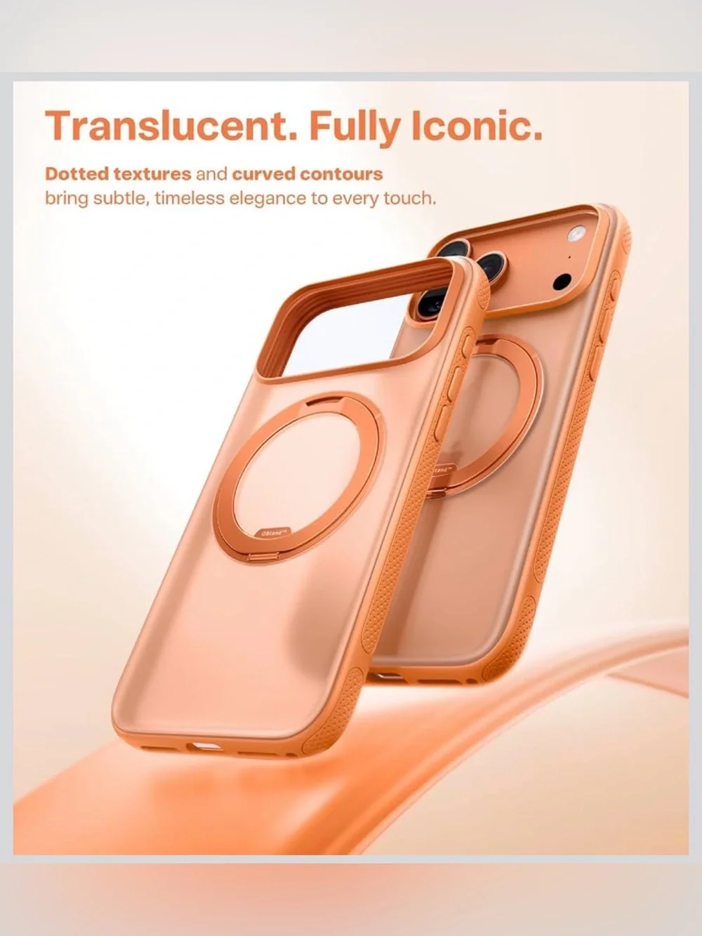 NEW iPhone 17 Pro Max MagSafe 4X Military Grade Protection Translucent Orange